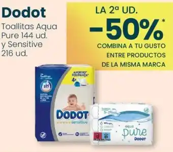 Clarel Dodot Toallitas Aqua Pure 144 ud. y Sensitive 216 ud. oferta