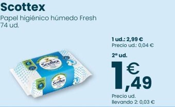 Clarel Scottex Papel higiénico húmedo Fresh oferta
