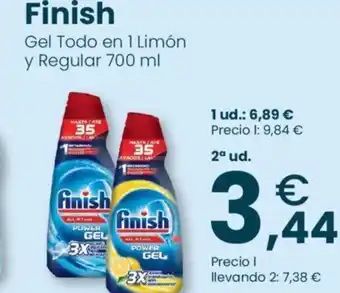 Clarel Finish Gel Todo en 1 Limón y Regular 700 ml oferta