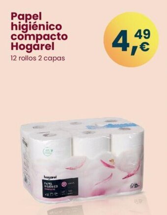 Clarel Papel higiénico compacto Hogarel 12 rollos 2 capas oferta