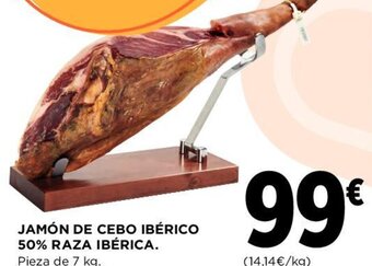 Hipercor JAMÓN DE CEBO IBÉRICO 50% RAZA IBÉRICA. oferta