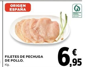 Hipercor FILETES DE PECHUGA DE POLLO. Kg. oferta