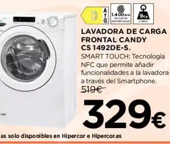 Hipercor LAVADORA DE CARGA FRONTAL CANDY CS 1492DE-S. oferta