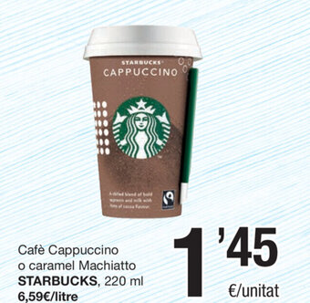 SPAR Fragadis Starbucks Café Cappuccino o caramel Machiatto 220ml oferta