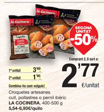 SPAR Fragadis La Cocinera Croquetes artesanes cuit, pollastres o pernil ibéric 400-500g oferta