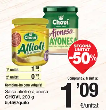 Chovi Salsa alioli o ajonesa 500g