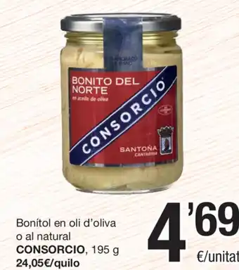 SPAR Fragadis Consorcio Bonítol en oli d'oliva o al natural 195 g oferta