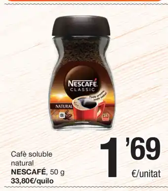 SPAR Fragadis Nescafé Café soluble natural 50g oferta
