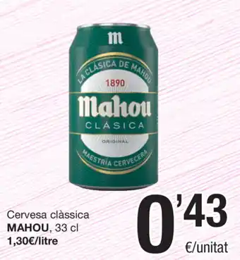 Mahou Cervesa clásica 33cl