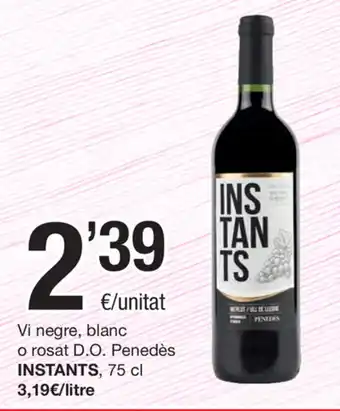 SPAR Fragadis Instants Vi negre, blanc o rosat D.O penedés 75cl oferta