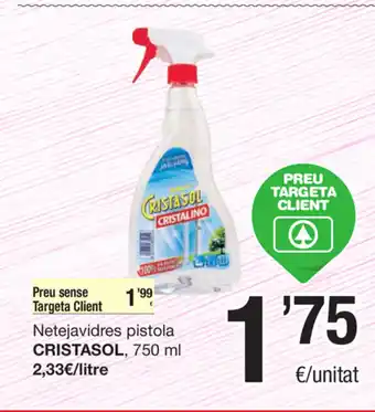 SPAR Fragadis Cristasol Netejavidres pistola 750ml oferta