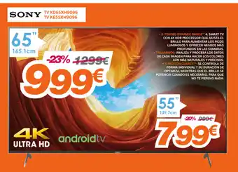 Pascual Martí Sony TV KD65XH9096 TV KE55XH9096 oferta