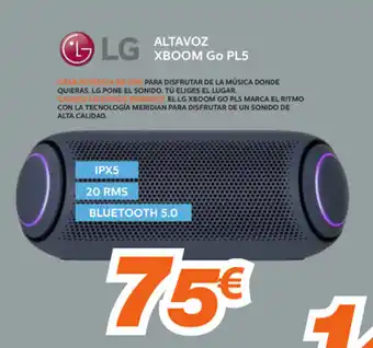 Pascual Martí LG Altavoz Xboom Go PL5 oferta