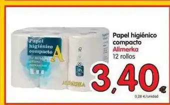 Alimerka Alimerka Papel Higiénico Compacto 12 rollos oferta
