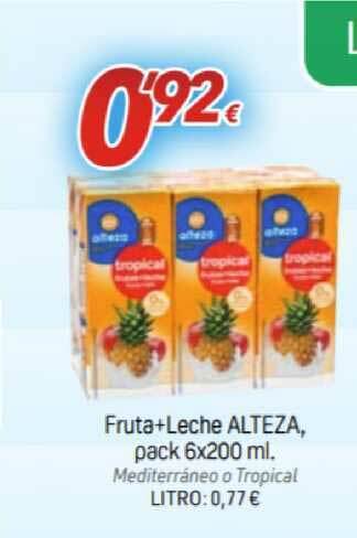 Alsara Supermercados Fruta+leche Alteza Pack 6 x 200ml oferta
