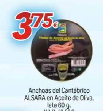 Alsara Supermercados Alsara Anchoas Del Cantábrico En Aceite De Oliva 60g oferta