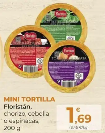 SPAR MINI TORTILLA Floristán, chorizo, cebolla o espinacas, 200 g oferta