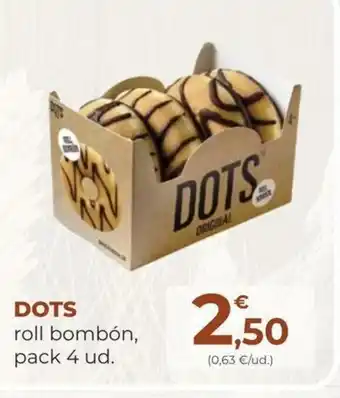 SPAR DOTS roll bombón, pack 4 ud. oferta
