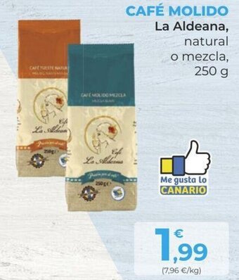 SPAR CAFÉ MOLIDO La Aldeana, natural o mezcla, 250 g oferta