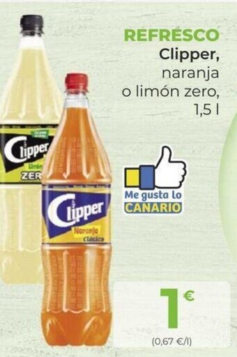 SPAR REFRESCO Clipper, naranja o limón zero, oferta