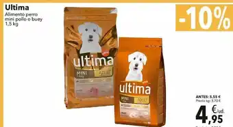 Clarel Ultima Alimento Perro Mini Pollo O Buey oferta