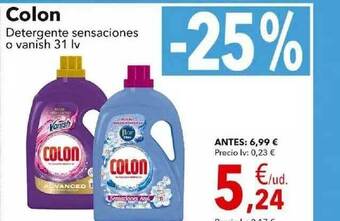 Clarel Colon Detergente Sensaciones O Vanish oferta