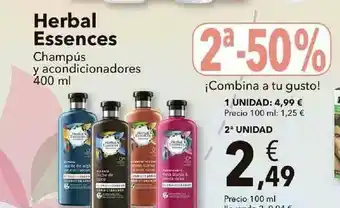 Clarel Herbal Essences Champús Y Acondicionadores 400ml oferta