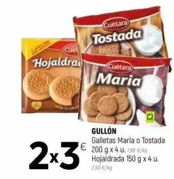 Coviran Gullón Galletas Maria O Tostada 200gx4u / 150gx4u oferta