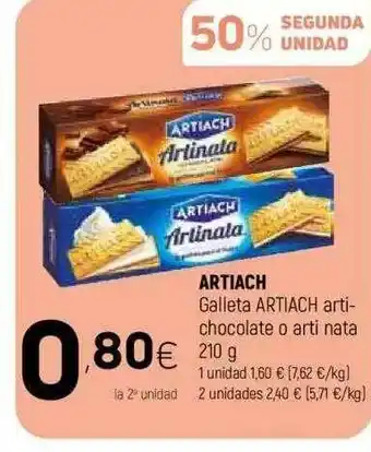 Coviran Artiach Galleta Artiach Arti-chocolate O Arti Nata 210g oferta