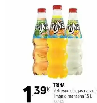Coviran Trina Refresco Sin Gas Naranja Limón O Manzana 1,5L oferta