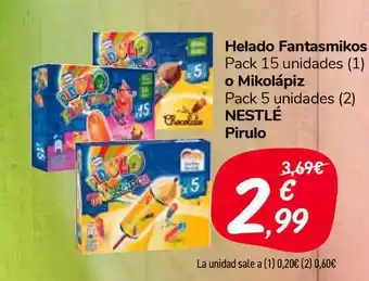 Carrefour Market Helado Fantasmikos O Mikolápiz Nestlé oferta