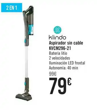 Carrefour Klindo Aspirador Sin Cable Kvcm296-21 oferta