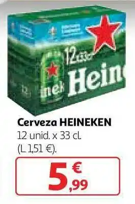 Alcampo Heineken Cerveza 12unid x 33cl oferta