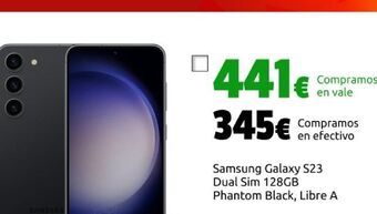 CeX Samsung galaxy s23 dual sim 128gb phantom black, libre a oferta