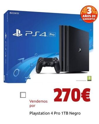 CeX Playstation 4 pro 1tb negro oferta