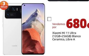 Xiaomi mi 11 ultra (12gb+256gb) blanco ceramico, libre a