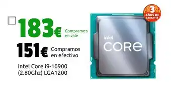 CeX Intel core i9-10900 (2.80ghz) lga1200 oferta
