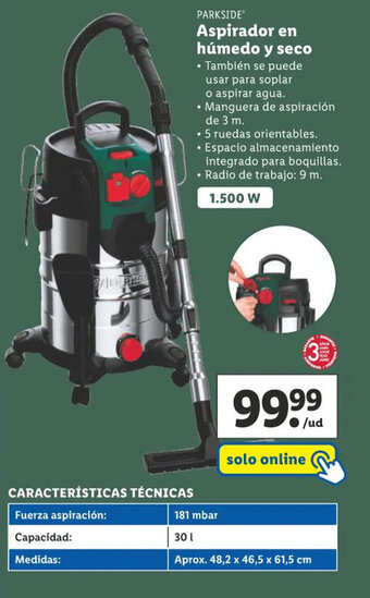 Lidl Aspirador en húmedo y seco oferta
