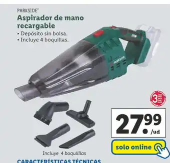 Lidl Aspirador de mano recargable oferta