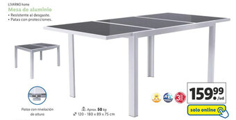 Lidl Mesa de aluminio oferta