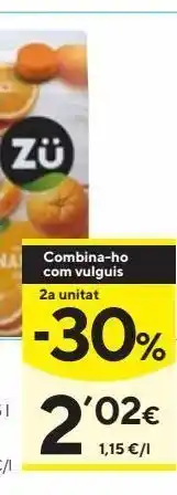 Caprabo Zü zumo de naranja exprimida con pulpa 1,75 l oferta