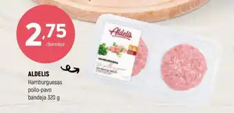 Coviran ALDELIS Hamburguesas pollo-pavo bandeja 320 g oferta