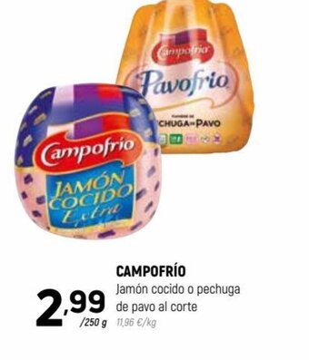 Coviran CAMPOFRÍO Jamón cocido o pechuga de pavo al corte oferta