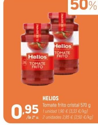 Coviran HELIOS Tomate frito cristal 570 g oferta