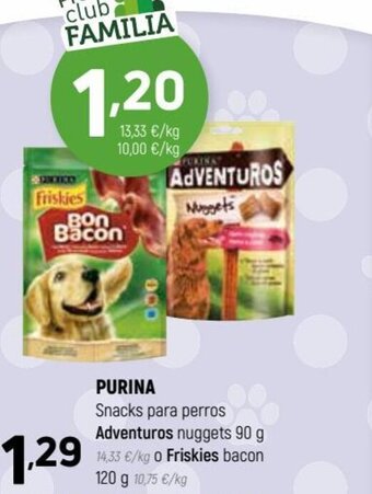 Coviran PURINA Snacks para perros Adventuros nuggets 90 g oferta