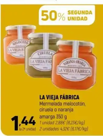 Coviran LA VIEJA FÁBRICA Mermelada melocotón, ciruela o naranja amarga 350 g oferta