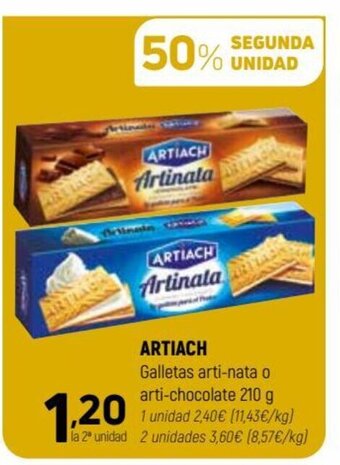 Coviran ARTIACH Galletas arti-nata o arti-chocolate 210 g oferta