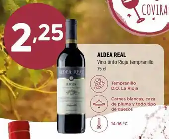 Coviran ALDEA REAL Vino tinto Rioja tempranillo 75 cl oferta
