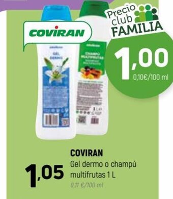 Coviran COVIRAN Gel dermo o champú multifrutas 1 L oferta
