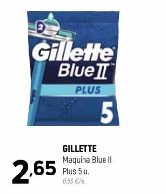Coviran GILLETTE Maquina Blue II Plus 5 u. oferta